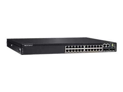 Dell PowerSwitch N3224P-ON - Switch - L3 - Managed - 24 x 10/100/1000 (PoE+) + 4 x 10 Gigabit SFP+ + 2 x 100 Gigabit QSFP28 - front to back airflow - rack-mountable - PoE++ - CAMPUS Smart Value