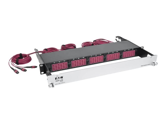 Eaton Tripp Lite Series 50/125 OM4 Pre-assembled 40GB-10GB Patch Panel 15 MTP QSFP-60 LC - patch panel - 1U - 19"