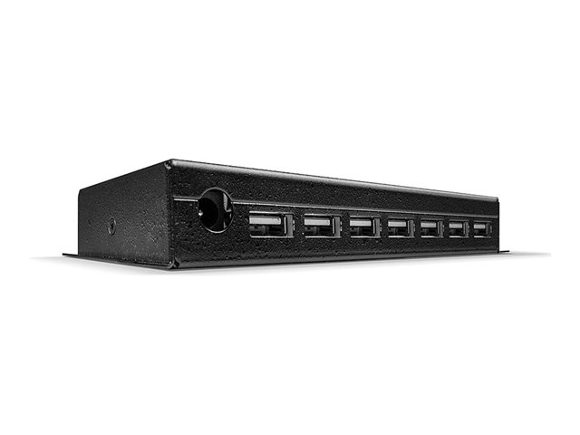 USB 2.0 7 PORT METALLIC HUB SHIELDED CASE/MOUNTING LUGS
