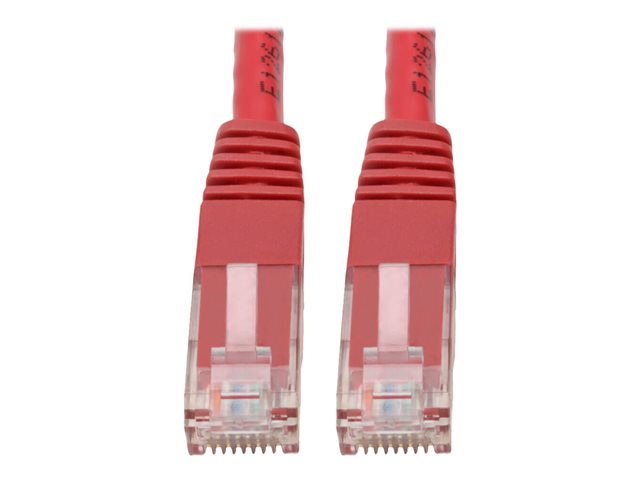Eaton Tripp Lite Series Cat6 Gigabit Molded (UTP) Ethernet Cable (RJ45 M/M), PoE, Red, 3 ft. (0.91 m) - patch cable - 90 cm - red