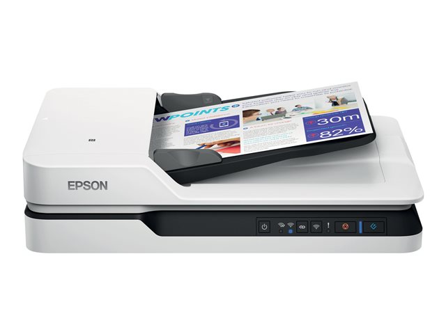 Epson WorkForce DS-1660W - Document scanner - Duplex - A4/Legal - 1200 dpi x 1200 dpi - up to 25 ppm (mono) / up to 25 ppm (colour) - ADF (50 sheets) - up to 1500 scans per day - USB 3.0, Wi-Fi(n)