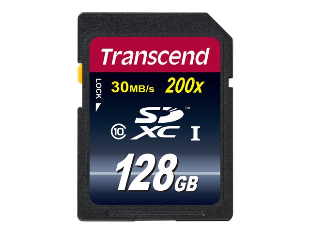 Transcend Premium - Flash memory card - 128 GB - Class 10 - SDXC