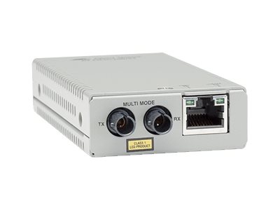 Allied Telesis AT MMC200LX/ST - Fibre media converter - 100Mb LAN - 10Base-T, 100Base-TX, 100Base-LX - RJ-45 / ST single-mode - up to 15 km - 1310 nm - TAA Compliant