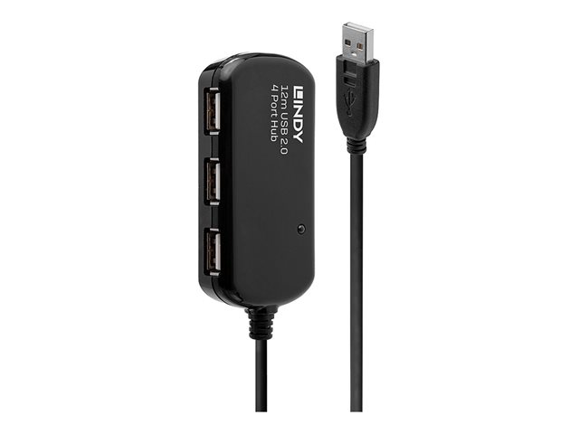 Lindy USB 2.0 Active Extension Pro 4 Port Hub - hub - 4 ports