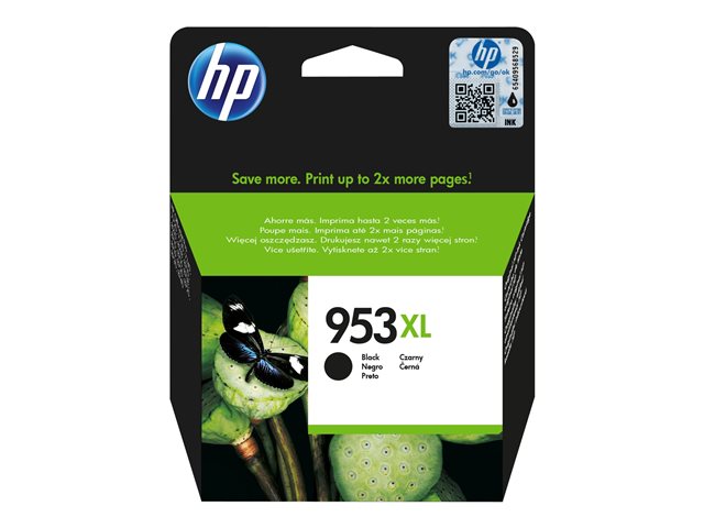 HP 953XL - 42.5 ml - High Yield - black - original - ink cartridge - for Officejet Pro 77XX, 82XX, 87XX
