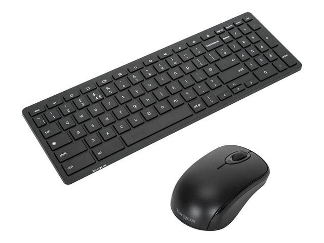 Targus - keyboard and mouse set - works with Chromebook, antimicrobial - QWERTY - UK - black Input Device