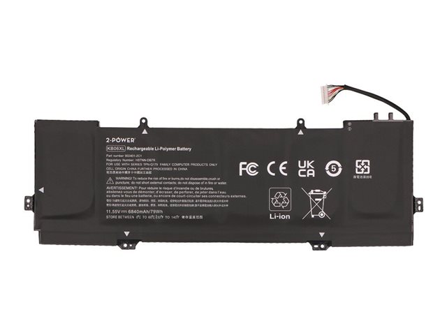 2-Power Main Battery Pack - laptop battery - 11.55 V - Li-pol - 6840 mAh - 80 Wh