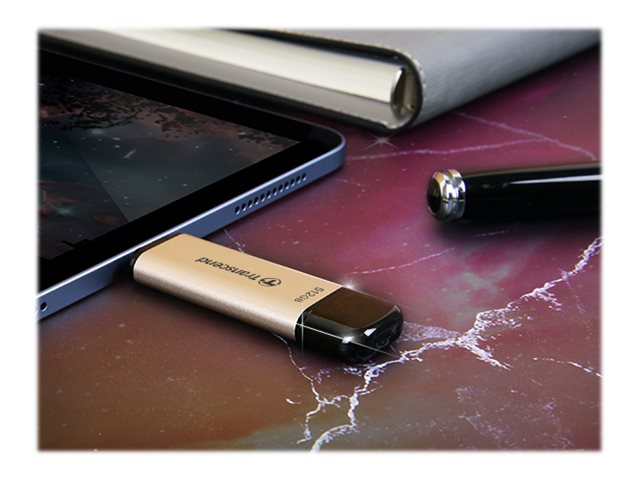 Transcend JetFlash 930C - USB flash drive - 512 GB - USB 3.2 Gen 1 / USB-C - gold
