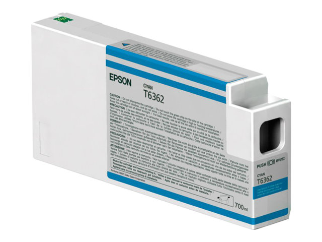 Epson Ink Cartridges, Ultrachrome HDR, T636200, Singlepack, 1 x 700.0 ml Cyan