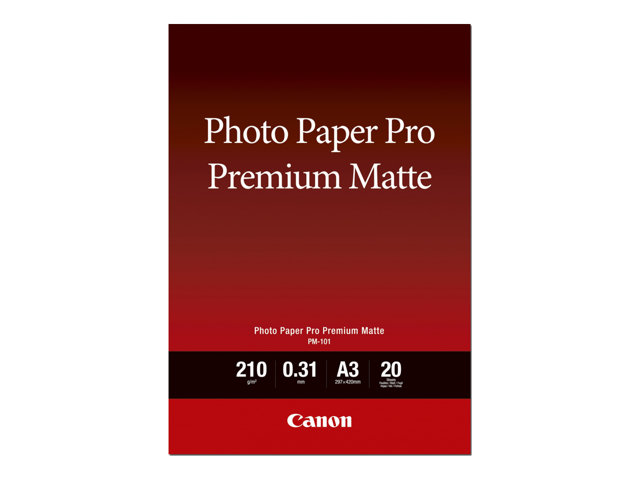 Canon Pro Premium PM-101 - Smooth matte - 310 micron - Super A3/B (330 x 483 mm) - 210 g/m² - 20 sheet(s) photo paper - for PIXMA PRO-1, PRO-10, PRO-100