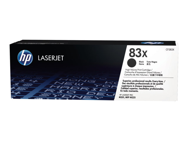 HP 83X - CF283X - 1 x Black - Toner cartridge - High Yield - For LaserJet Pro M201dw, M201n, MFP M225dn, MFP M225dw