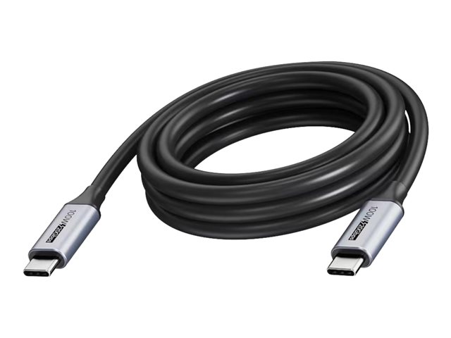 5 m USB C cable -USB 3.2 20 gbps - coaxial cable construction - maximum resolution 4k 60 hz - supports 3 a charging current - USB C 3.2 (m) to USB C 3.2 (m) - outer diameter 4.5 mm - 22+30 awg - white