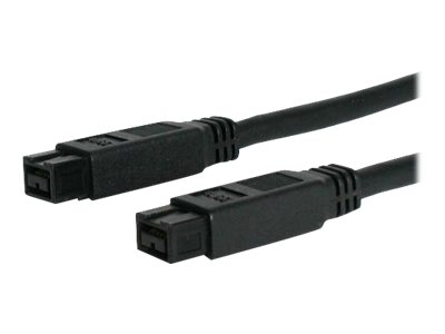 StarTech 10 ft 1394b Firewire 800 Cable 9-9 M/M - IEEE 1394 cable - FireWire 800 (M) to FireWire 800 (M) - 10 ft - black - 1394_99_10 - IEEE 1394 cable - FireWire 800 (M) to FireWire 800 (M) - 3 m - black - for P/N: BNDTB1394B3, EC1394B2, MPEX1394B3, PCI1