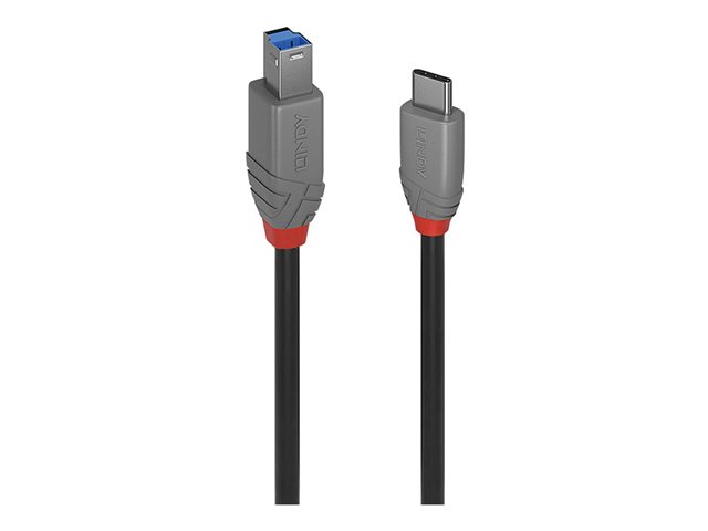 Lindy Anthra Line - USB-C cable - 24 pin USB-C to USB Type B - 50 cm