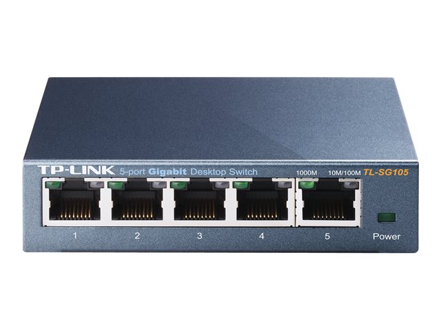TP-Link TL-SG105 5-Port Metal Gigabit Switch - switch - 5 ports - unmanaged