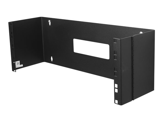 StarTech.com 4U Hinged Wall Mount Patch Panel Bracket - 6 inch Deep - 19" Patch Panel Swing Rack for Shallow Network Equipment- 33lbs (WALLMOUNTH4) - wall mount bracket - 4U - 19"
