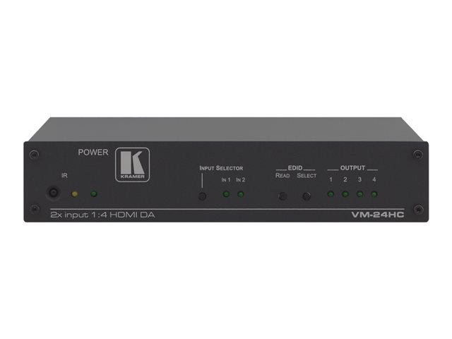 Kramer VM-24HC 2x1:4 HDMI Switcher & Distribution Amplifier - video/audio splitter - 4 ports