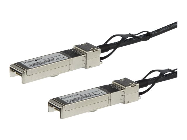 Startech Cisco SFP-H10GB-CU2-5M Compatible 2.5m 10G SFP+ to SFP+ DAC Twinax, 10GbE SFP+ Copper DAC 10Gbps/10GE Low Power Passive SFP+ Transceiver Module DAC Cable, Firepower ASR9000 - Lifetime Warranty (SFPH10GBCU25) - 10GBase direct attach cable - SFP+ l