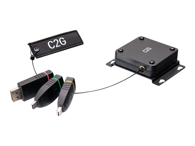 C2G Retractable Universal Mount HDMI Adapter Ring with Colour Coded - video adapter kit - Mini DisplayPort / DisplayPort / HDMI / USB
