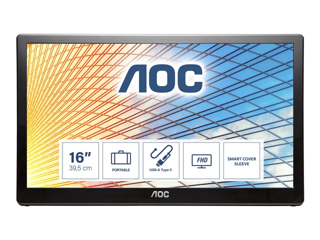 AOC E1659FWU - myConnect Series - LED monitor - 15.6"