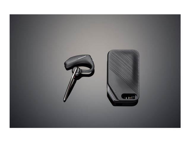Poly Voyager 5200 UC - Headset - in-ear - Bluetooth - wireless, wired - USB-A via Bluetooth adapter - black - Certified for Microsoft Teams