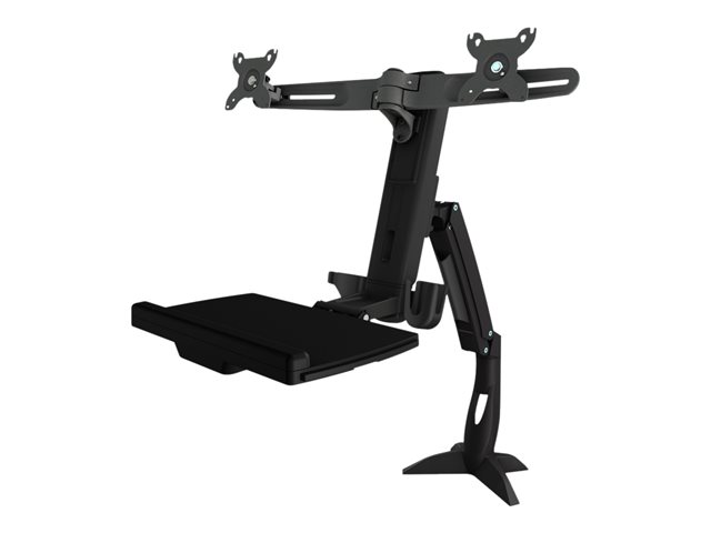 DUAL SIT STAND WORKSTATION CLAMP MOUNT 24IN