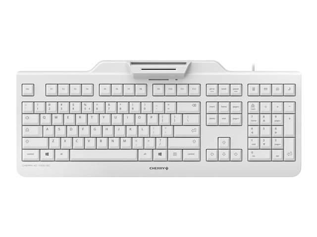 CHERRY KC 1000 SC - Keyboard - USB - US/Europe - key switch: CHERRY LPK - pale grey
