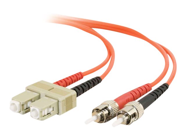 C2G ST-ST 50/125 OM2 Duplex Multimode PVC Fiber Optic Cable (LSZH) - Patch cable - ST multi-mode (M) to ST multi-mode (M) - 10 m - 10 m - fibre optic - duplex - 50 / 125 micron - OM2 - halogen-free - orange