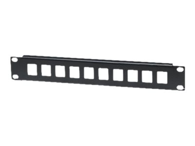 Intellinet Patch Panel, Blank, 10", 1U, 10-Port, Black - blank panel - 1U - 10"