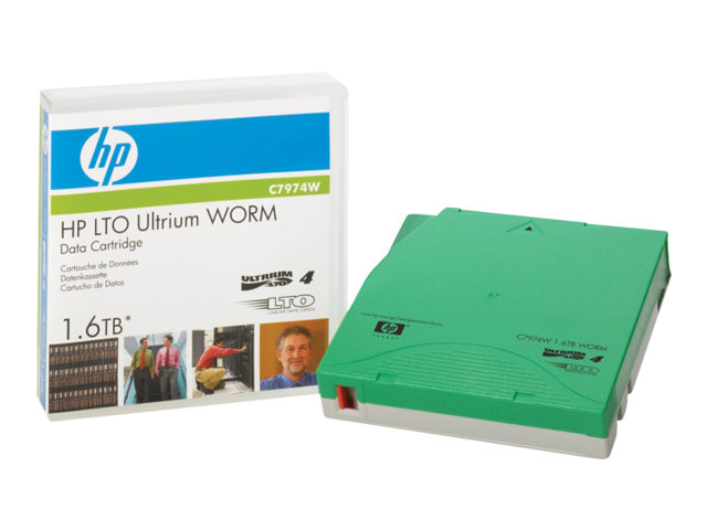 HP - LTO Ultrium WORM 4 - 800 GB / 1.6 TB - unlabeled - storage media
