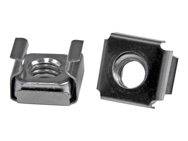 StarTech.com M6 Cage Nuts - 100 Pack - M6 Mounting Cage Nuts for Server Rack & Cabinet (CABCAGENTS62) - Cage nuts (pack of 100) - for P/N: RACK-18U-20-WALL-OA, RACK-21U-20-WALL-OA, RACK-24U-20-WALL-OA, RK3236BKF, WALLMOUNT4