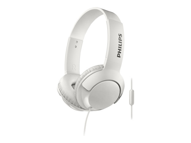 Philips Bass+ On-Ear Wired - White