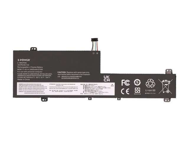 2-Power Main Battery Pack - laptop battery - 11.4 V - Li-pol - 2400 mAh - 27 Wh