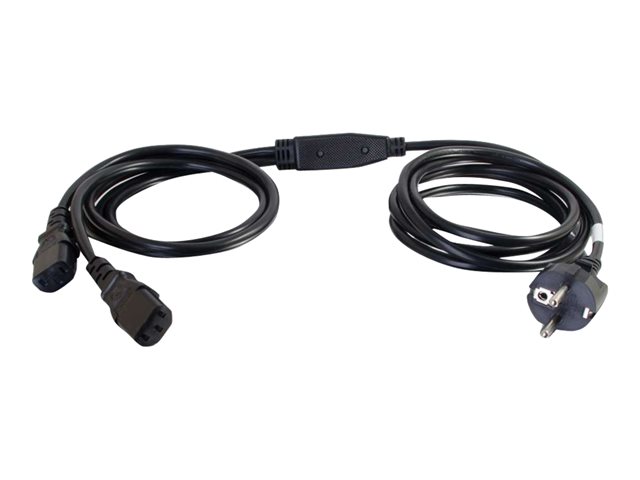 C2G Power Cord Splitter - power splitter - power CEE 7/7 to power IEC 60320 C13 - 3 m