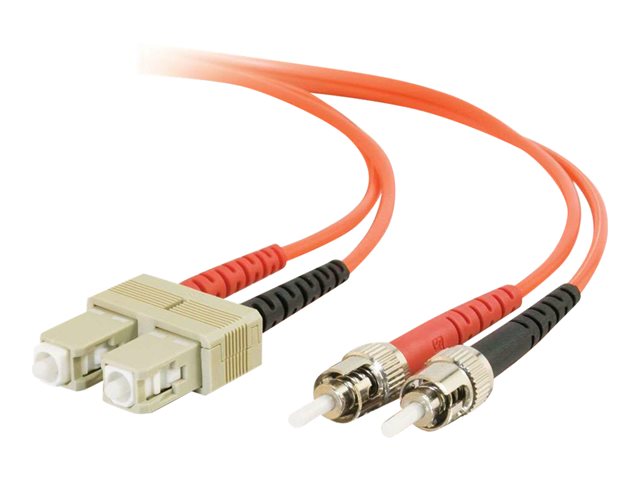C2G SC-ST 50/125 OM2 Duplex Multimode PVC Fiber Optic Cable (LSZH) - Network cable - SC multi-mode (M) to ST multi-mode (M) - 5 m - 5 m - fibre optic - duplex - 50 / 125 micron - OM2 - halogen-free - orange