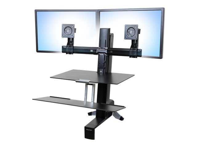 Ergotron Tall-User Kit for WorkFit Dual - Mounting component (2 pivots, 2 riser brackets) - screen size: 22" - for WorkFit C-Mod Dual Display Sit-Stand Workstation, WorkFit-S Dual Sit-Stand Workstation