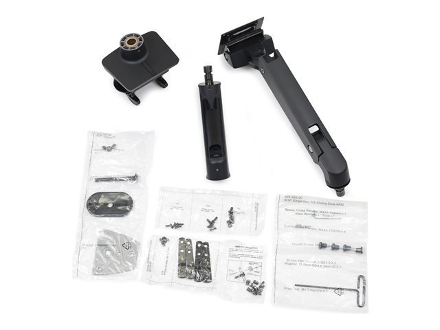 Ergotron HX - Mounting kit (articulating arm, desk clamp mount, extender arm, grommet mount, pivot) - Constant Force Technology - for LCD display/ curved LCD display - matte black - screen size: up to 49"