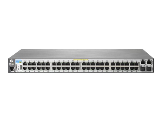 HP 2620-48-PoE+ Switch - Switch - L4 - Managed - 48 x 10/100 + 2 x 10/100/1000 + 2 x SFP - desktop, rack-mountable - PoE