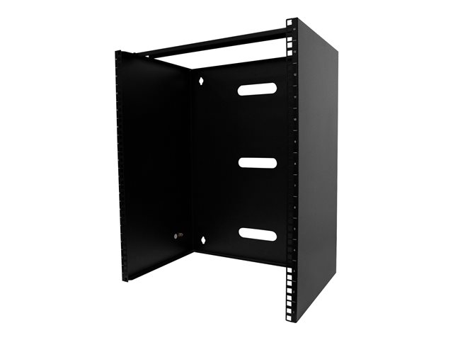 Startech 14U Wall Mount Rack, 19" Wall Mount Network Rack, 14 inch Deep (Low Profile), Wall Mounting Patch Panel Bracket for Network Switches, IT Equipment, 77lb (35kg) Capacity - Network Equipment Rack (RACK-14U-14-BRACKET) - Network device mounting brac