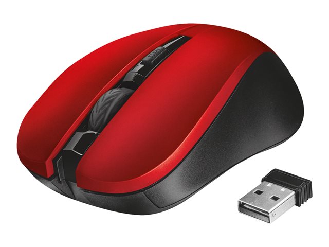 Trust Silent Click Mydo - mouse - 2.4 GHz - red