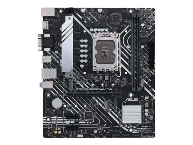 ASUS PRIME B660M-K D4 - Motherboard - micro ATX - LGA1700 Socket - B660 Chipset - USB 3.2 Gen 1 - Gigabit LAN - onboard graphics (CPU required) - HD Audio (8-channel)