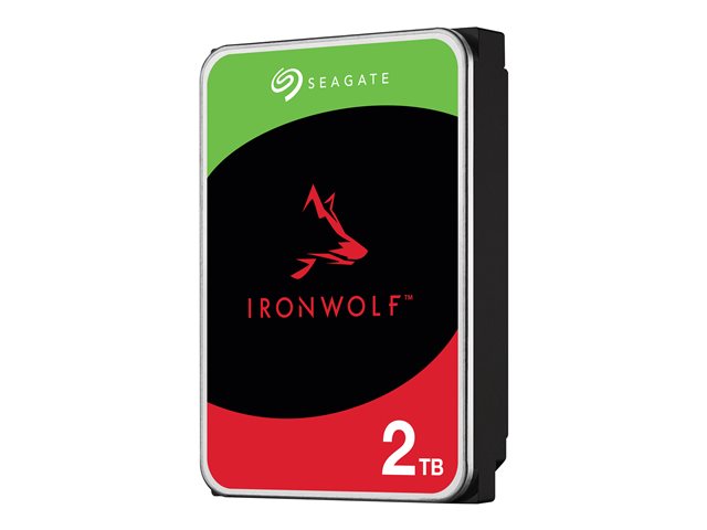 Seagate IronWolf ST2000VN003 - Hard drive - 2 TB - internal - 3.5" - SATA 6Gb/s - 5400 rpm - buffer: 256 MB - with 3 years Seagate Rescue Data Recovery