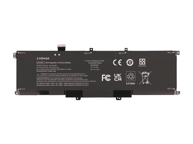 2-Power Main Battery Pack - laptop battery - 11.55 V - Li-pol - 6200 mAh - 72 Wh