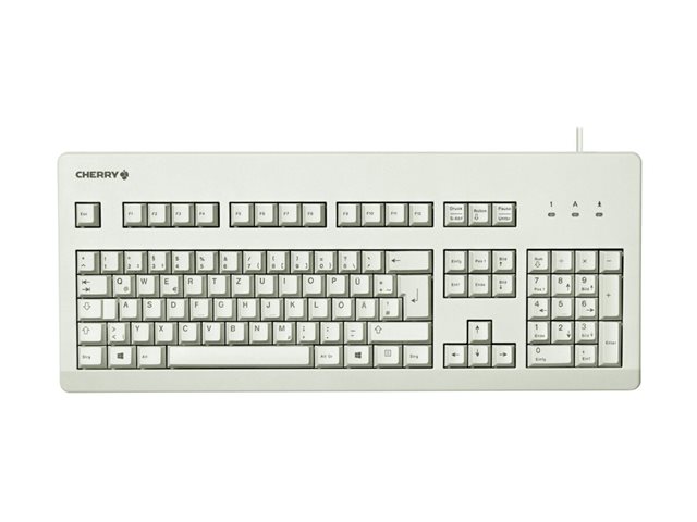 CHERRY G80-3000 - Keyboard - PS/2, USB - US - key switch: CHERRY MX Brown - light grey