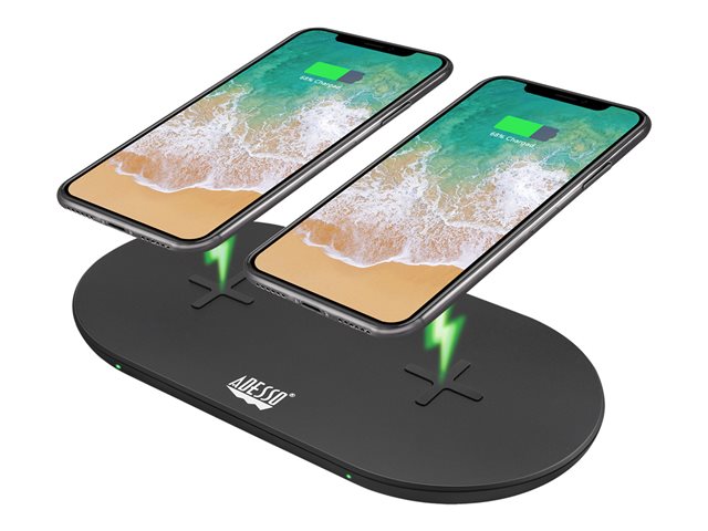 Adesso AUH-1040 wireless charging pad - + AC power adapter - 15 Watt