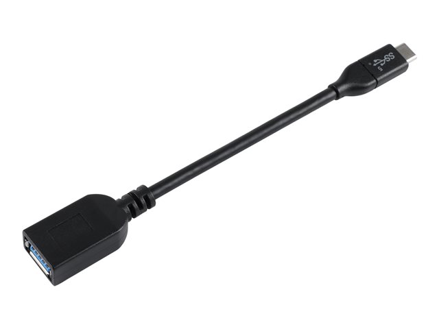 USB A FEMALE TO USB-C MALE 5GBPS BLACK CABLE