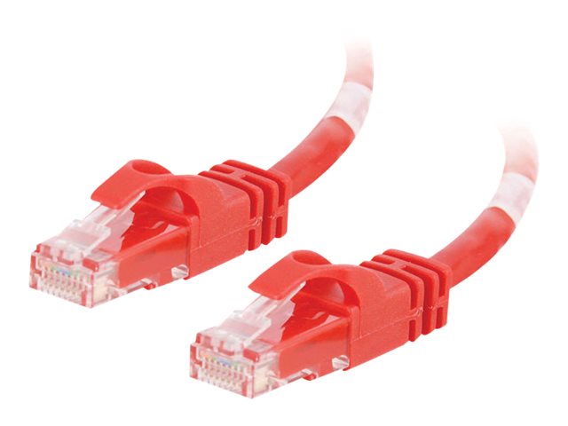 C2G Cat6 Booted Unshielded (UTP) Crossover Patch Cable - crossover cable - 50 cm - red