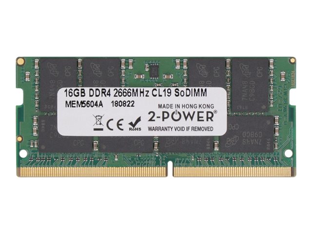 2-Power - DDR4 - 16 GB - SO-DIMM 260-pin - 2666 MHz / PC4-21300 - CL19 - 1.2 V - unbuffered - non-ECC