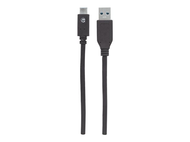 USB-C TO USB-A CABLE 1M- MALE/MALE 10GBPS BLACK POLYBAG
