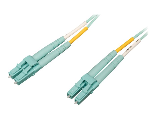 Eaton Tripp Lite Series 10Gb/40Gb/100Gb Duplex Multimode 50/125 OM4 LSZH Fiber Patch Cable (LC/LC), Aqua, 3M (9.8 ft.) - patch cable - 3 m - 3 m - aqua